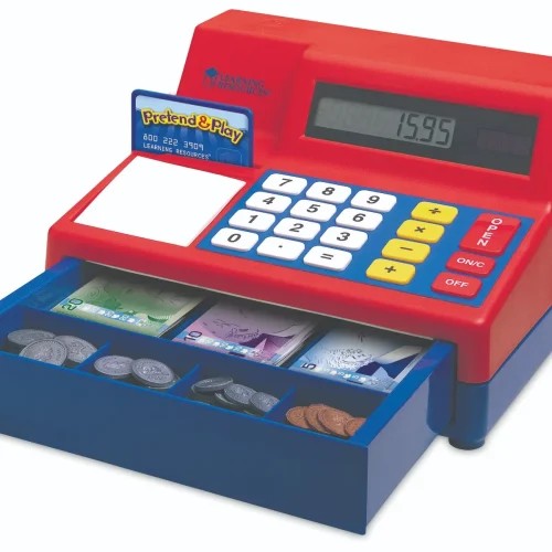 Learning Resources Puzzle Pretend & Play® Calculator Cash Register with Canadian Currency