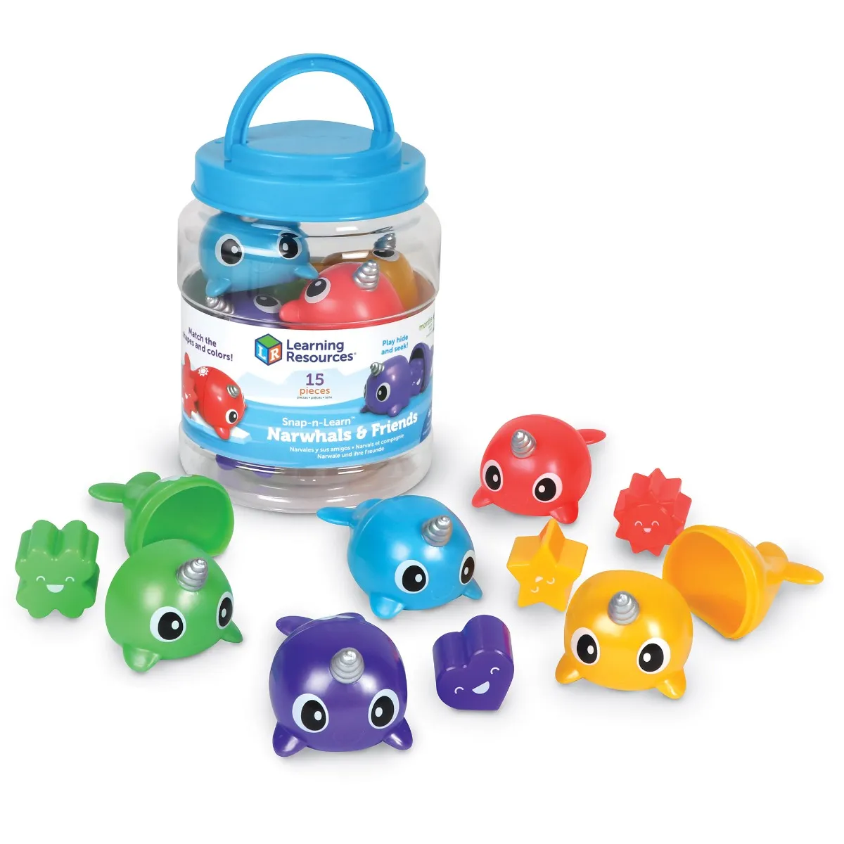 Learning Resources Puzzle Snap-n-Learn™ Narwhals and Friends - Image 9