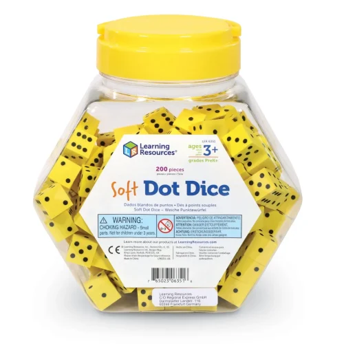 Alternative view of Learning Resources Puzzle Soft Foam Dot Dice, Set of 200