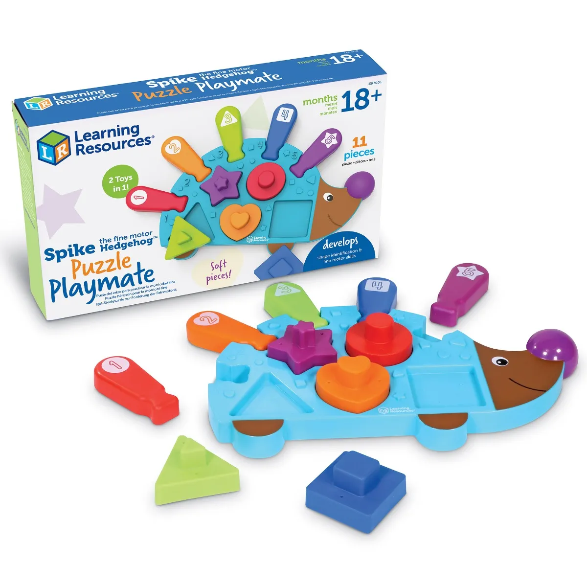 Learning Resources Puzzle Spike the Fine Motor Hedgehog® Puzzle Playmate - Image 12