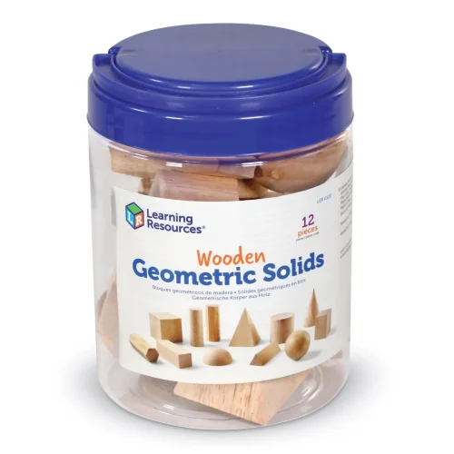 Alternative view of Learning Resources Puzzle Wooden Geometric Solids, Set of 12